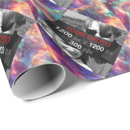 Foto-Sternexplosion für persönliche Kreationen Geschenkpapier