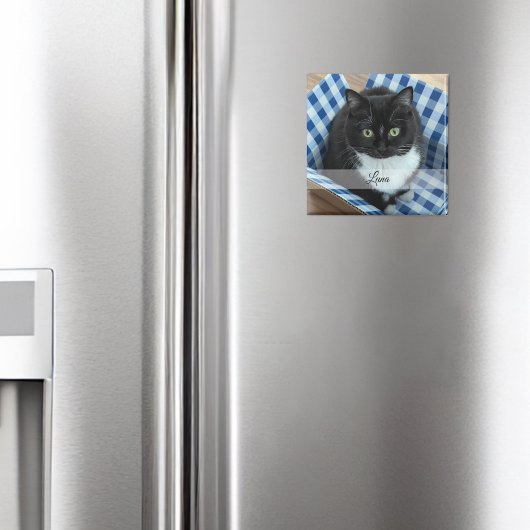 Foto Sticker mit Namen Magnet