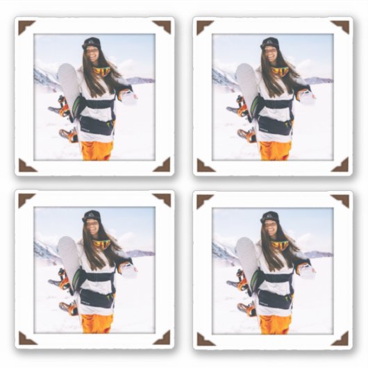 Foto Stickers Vinyl Gerahmt Portrait Collage Aufkleber (Vorderseite)