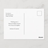 Foto-Stilgold schwarze Weihnachtsbäume Postkarte (Rückseite)