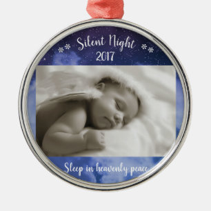 Foto Stille Nacht - Kreisornament Ornament Aus Metall