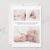 Foto Straight Outta Quarantine Birth Ankündigung (Rückseite)