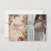 Foto Strawberry Baby Sweet Dusche Dankeskarte (Vorderseite)