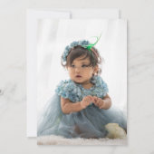 Foto Strawberry Berry Erster Geburtstag Einladung (Rückseite)