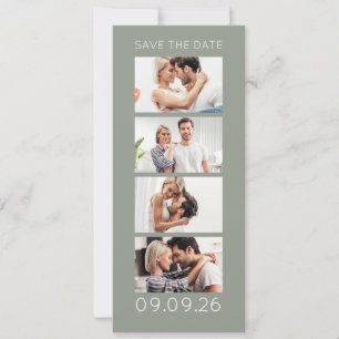 Foto-Streifen 4 Bilder QR Photobooth Hochzeit Sage Save The Date