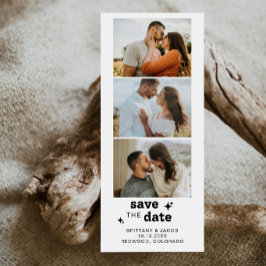 Foto-Streifen Bold Retro-Hochzeit Save The Date