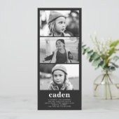 Foto Strip Einladung zum Geburtstag (Stehend Vorderseite)