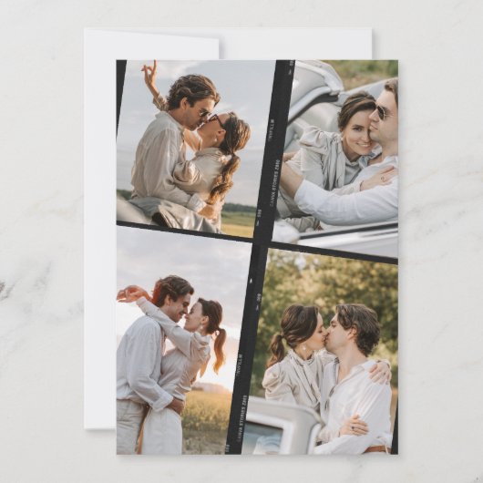 Foto Strip Moderne Hochzeit speichern das Datum Save The Date (Vorderseite)