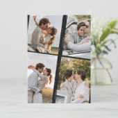 Foto Strip Moderne Hochzeit speichern das Datum Save The Date (Stehend Vorderseite)