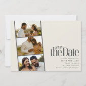 Foto Strip Moderne Hochzeit speichern das Datum Save The Date (Vorderseite)
