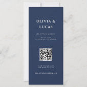 Foto Strip QR Code Navy Blue Wedding (Rückseite)
