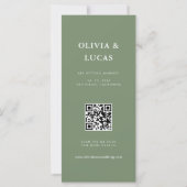 Foto Strip QR Code Sage Green Wedding (Rückseite)