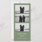 Foto Strip QR Code Sage Green Wedding (Vorderseite)