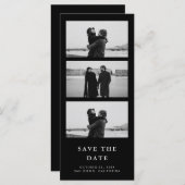 Foto Strip QR Code Schwarze Hochzeit speichern das (Vorne/Hinten)