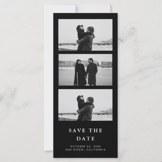 Foto Strip QR Code Schwarze Hochzeit speichern das (Vorderseite)