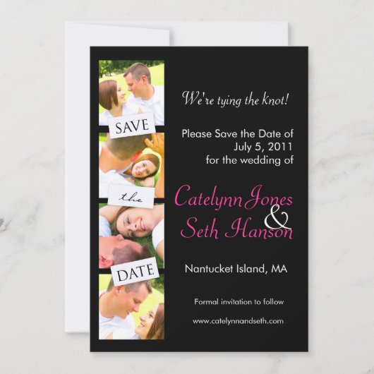 Foto Strip Save the Date! Date (Vorderseite)