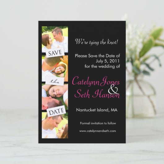 Foto Strip Save the Date! Save The Date (Stehend Vorderseite)