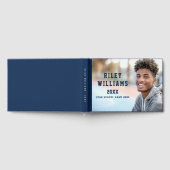 Foto Student Abitur Abschluss dunkelblau Gästebuch (Voll)