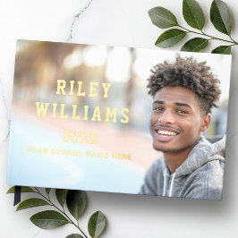 Foto Student Abitur Abschluss dunkelblau Gästebuch