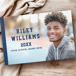 Foto Student Abitur Abschluss dunkelblau Gästebuch