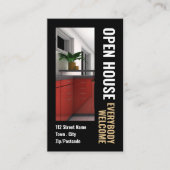 Foto Style Realtor Open House Werbekarten Visitenkarte (Vorderseite)