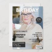 Foto Stylish Magazine Cover für ihren 97. Geburtst Einladung (Vorderseite)