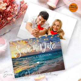 Foto Summer Sunset Tropical Beach Hochzeit Save The Date