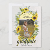 Foto Sunflower Script Abschluss Ankündigung (Vorderseite)