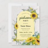 Foto Sunflower Script Graduation Party Einladung (Vorderseite)