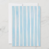 Foto Sunshine Blau Gingham Geburtstagsfeier Dankeskarte (Rückseite)