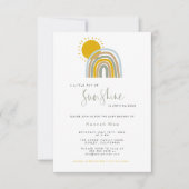 Foto Sunshine Rainbow Baby Dusche Einladung (Vorderseite)