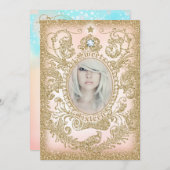 Foto Sweet 16 einmal auf einer Zeitdruckerin Einladung (Vorne/Hinten)