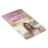 Foto Sweet 16 Save the Date Tropical Palm Tree Magnet (Rechte Seite)