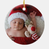 Foto Sweet Sloth Baby's First Christmas Ornament (Hinten)