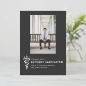 Foto-Symbol Schwarz-weiß Ankündigung (Stehend Vorderseite)