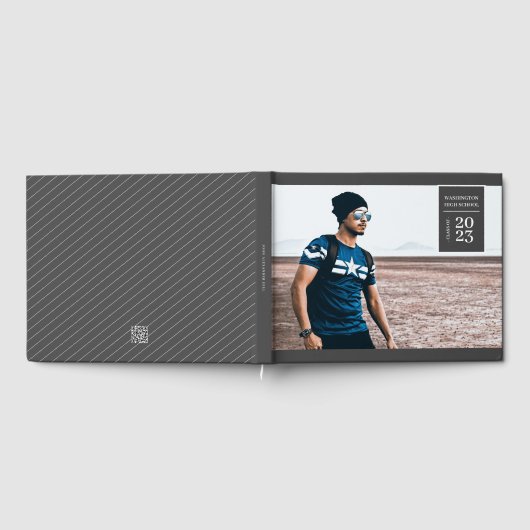 Foto Tab Abschluss Grau Gästebuch (Voll)