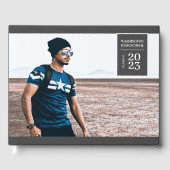 Foto Tab Abschluss Grau Gästebuch (Vorderseite)