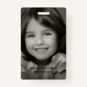 Foto-Tag für Kinder personalisieren Ausweis (Rückseite)