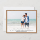 Foto Tan Modern Save the Date (Rückseite)