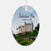 Foto Tartan Scottish Sutherland Clan Castle Ornament Aus Metall (Vorderseite Rechts)