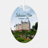 Foto Tartan Scottish Sutherland Clan Castle Ornament Aus Metall (Vorderseite links)