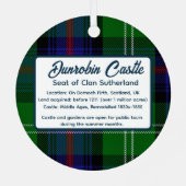 Foto Tartan Scottish Sutherland Clan Castle Ornament Aus Metall (Rückseite)