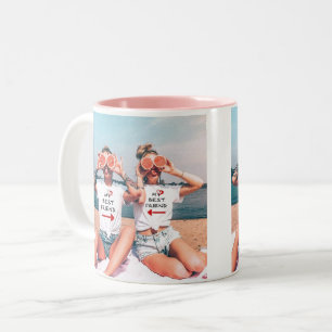Foto-Tasse 'Bester Freund für immer' Zweifarbige Tasse