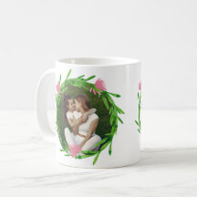 Foto-Tasse mit Blumenrahmen