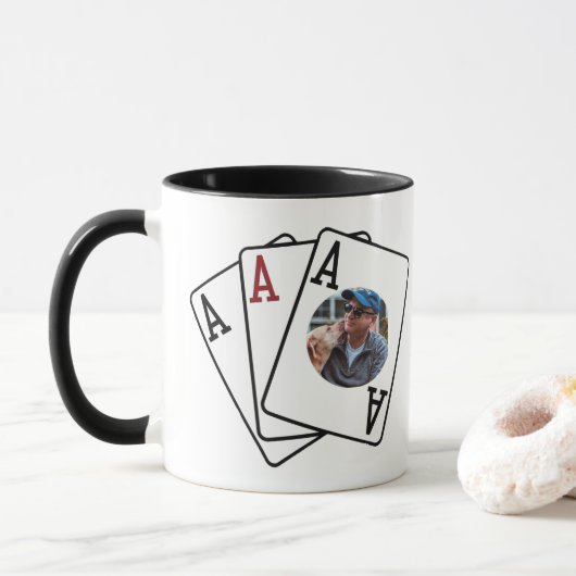Foto Tasse mit drei Asse: Geschenkidee des Vaters (Mit Donut)