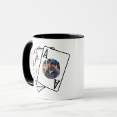 Foto Tasse mit drei Asse: Geschenkidee des Vaters (Vorderseite Links)