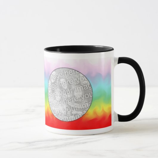 Foto-Tassen-Schablone - Regenbogen-Strudel Tasse (Rechts)