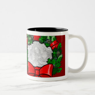 Foto-Tassen-Schablone - WeihnachtsWreath Zweifarbige Tasse