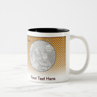 Foto-Tassen-Schablone - zwei Foto-Korbgeflecht Zweifarbige Tasse