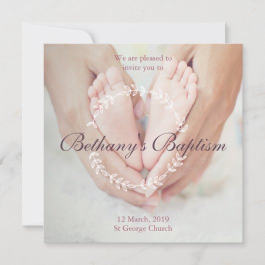 Foto Taufe Einladung (Vorderseite)